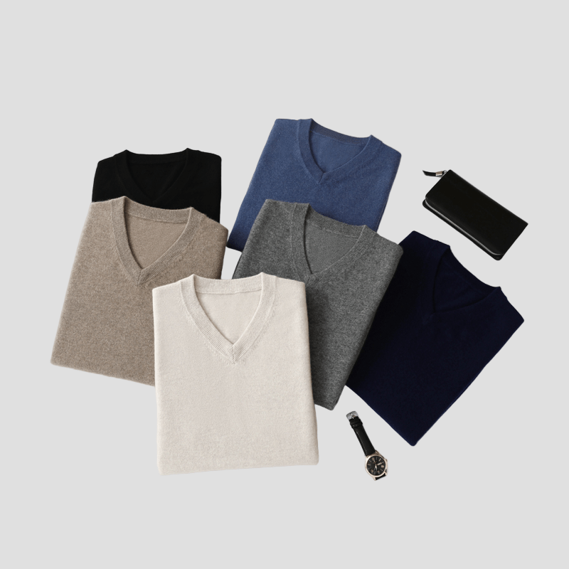 Noah | 100% Cashmere Sweater V - Neck - Rob Stevenson