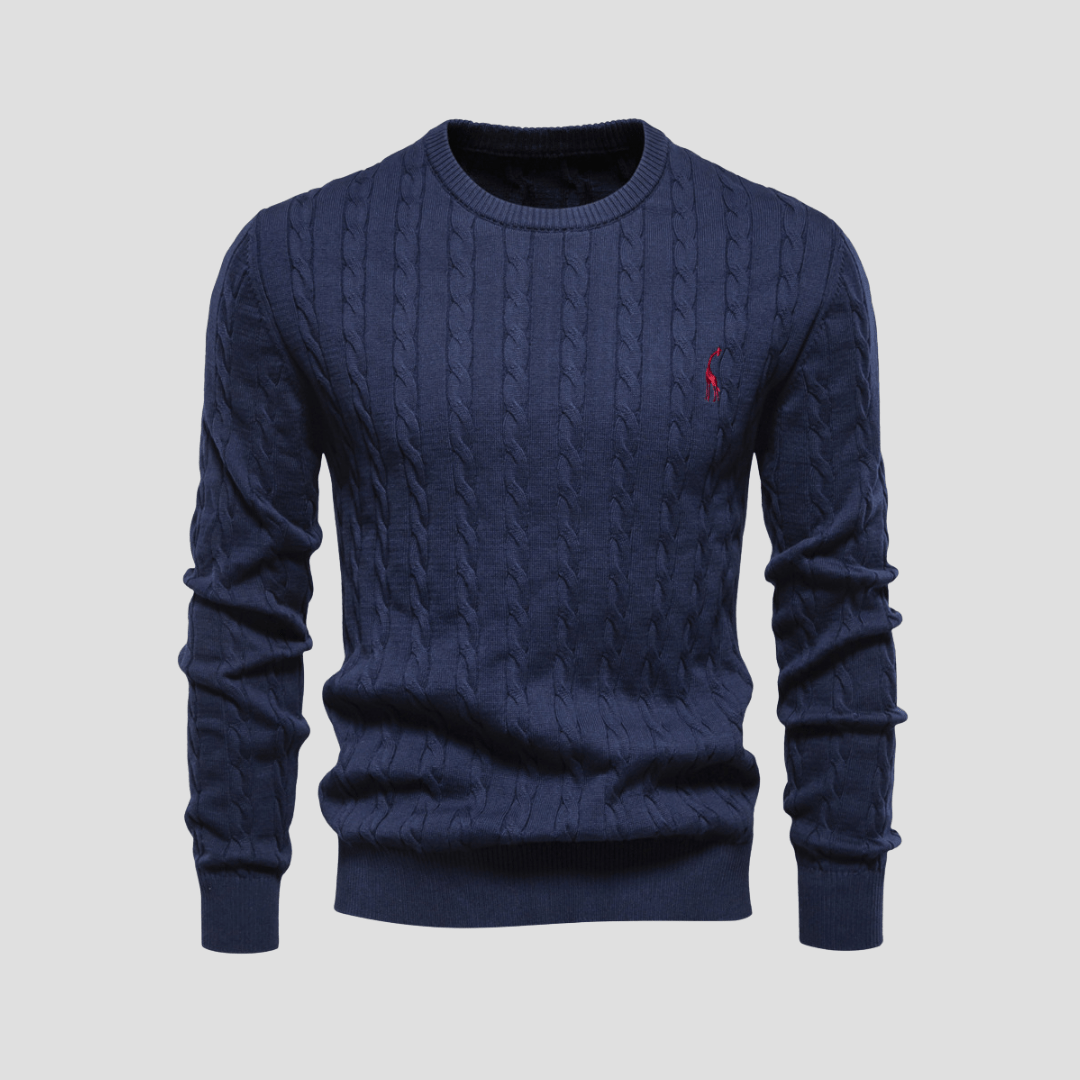 Blake | Men’s Cable Knit Crewneck Sweater - Rob Stevenson