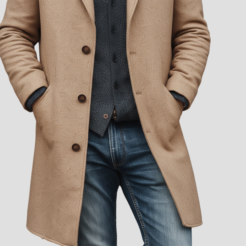 Aiden | Simple Wool Mid Coat