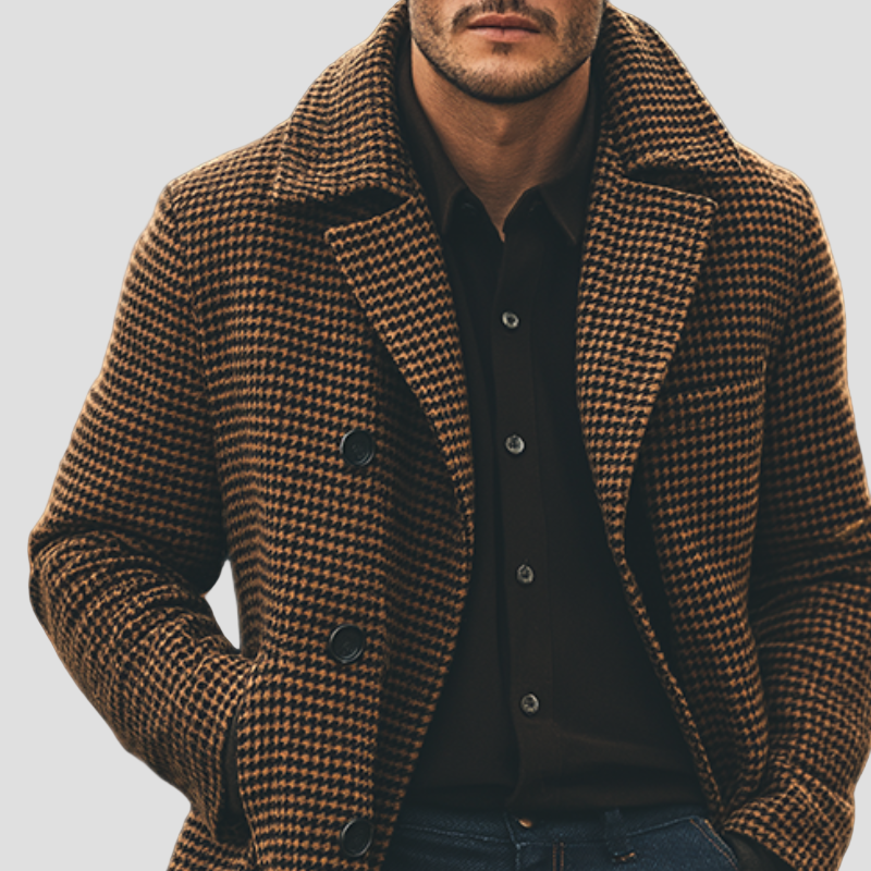 Ryan | Plaid Double-Breasted Coat