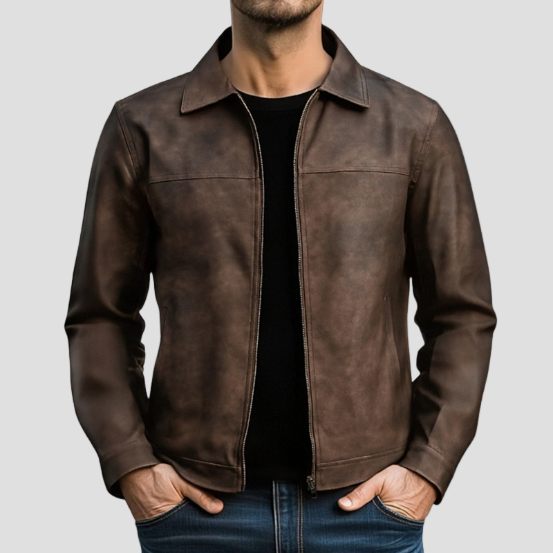 Luca | Classic Fashion Zipper PU Leather Jacket