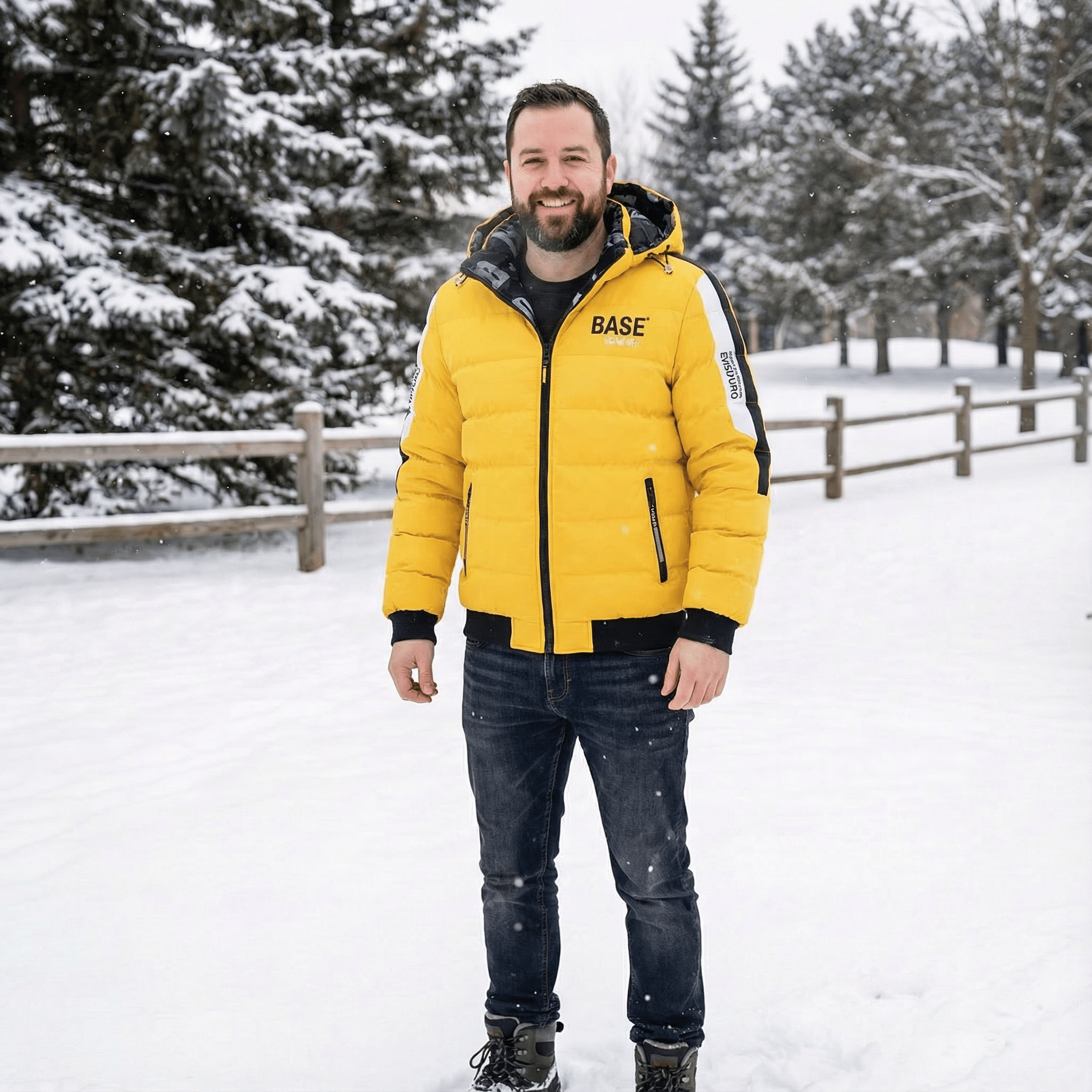 Calvin | Quilted Ribbed Hem Hooded Winter Jacket - Rob Stevenson