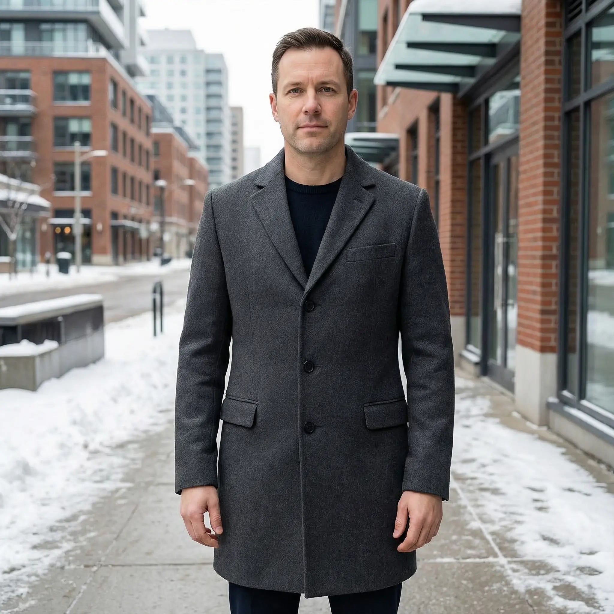 James | Men's Tailored Wool Coat - Rob Stevenson