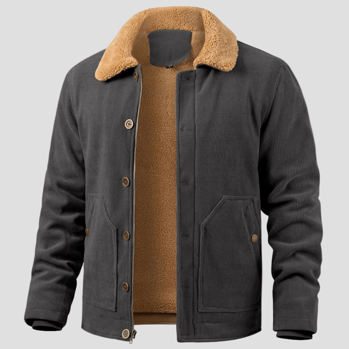 Aventino | Corduroy Sherpa Button Up Winter Jacket - Rob Stevenson