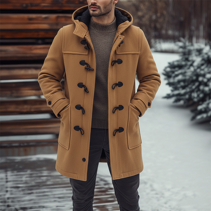 Carter | Wool Blend Hooded Coat
