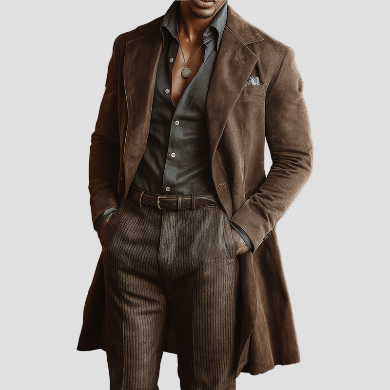 Connor | Vintage Suede Mid Coat