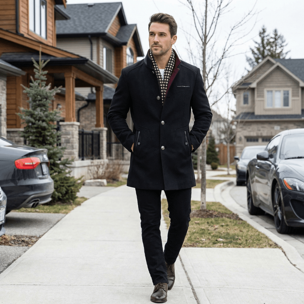 The Valmont Stand Collar Coat - Rob Stevenson