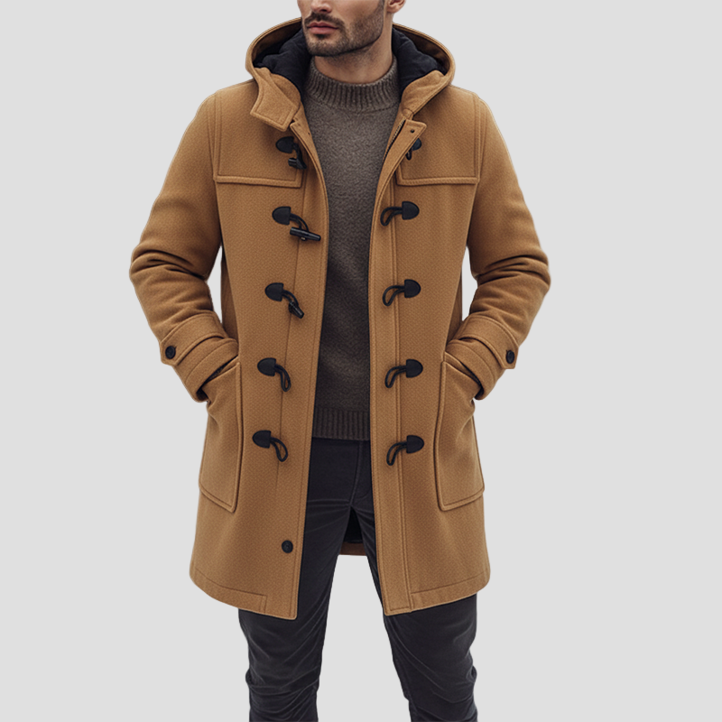 Carter | Wool Blend Hooded Coat