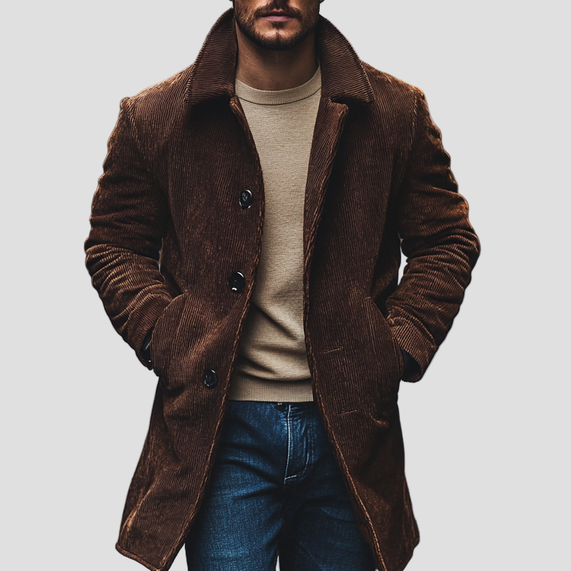 Hunter | Corduroy Mid-Length Coat