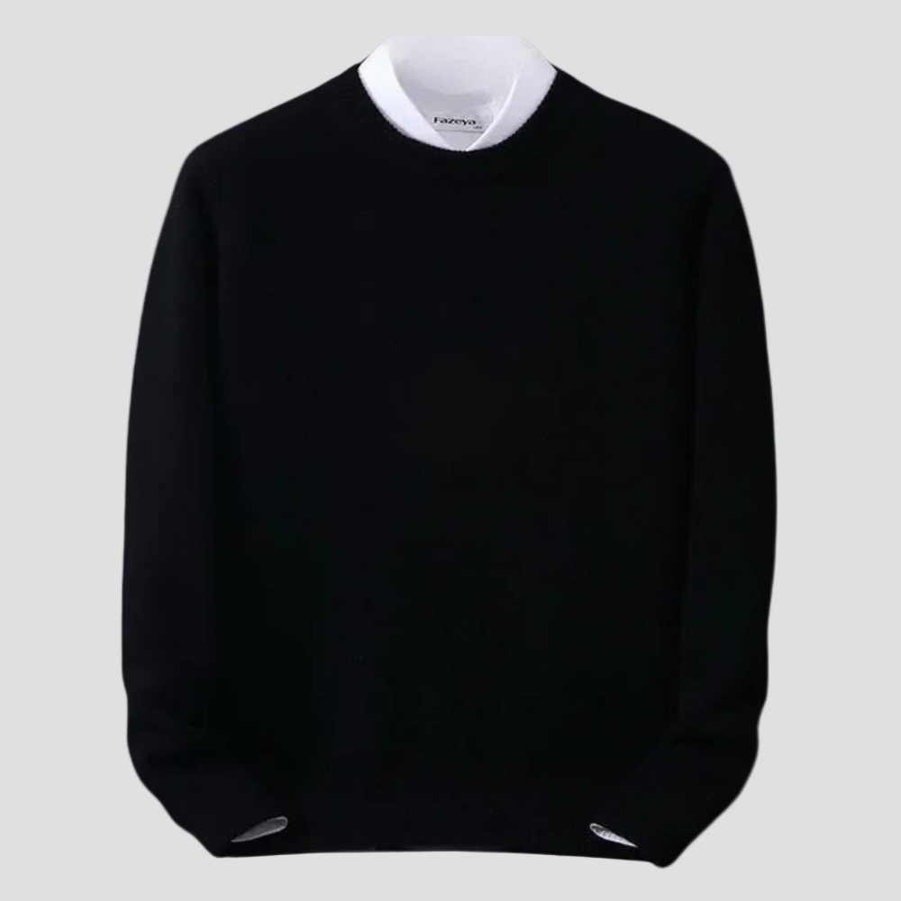Caleb | Casual Men’s Long Sleeve Crewneck Sweater - Rob Stevenson