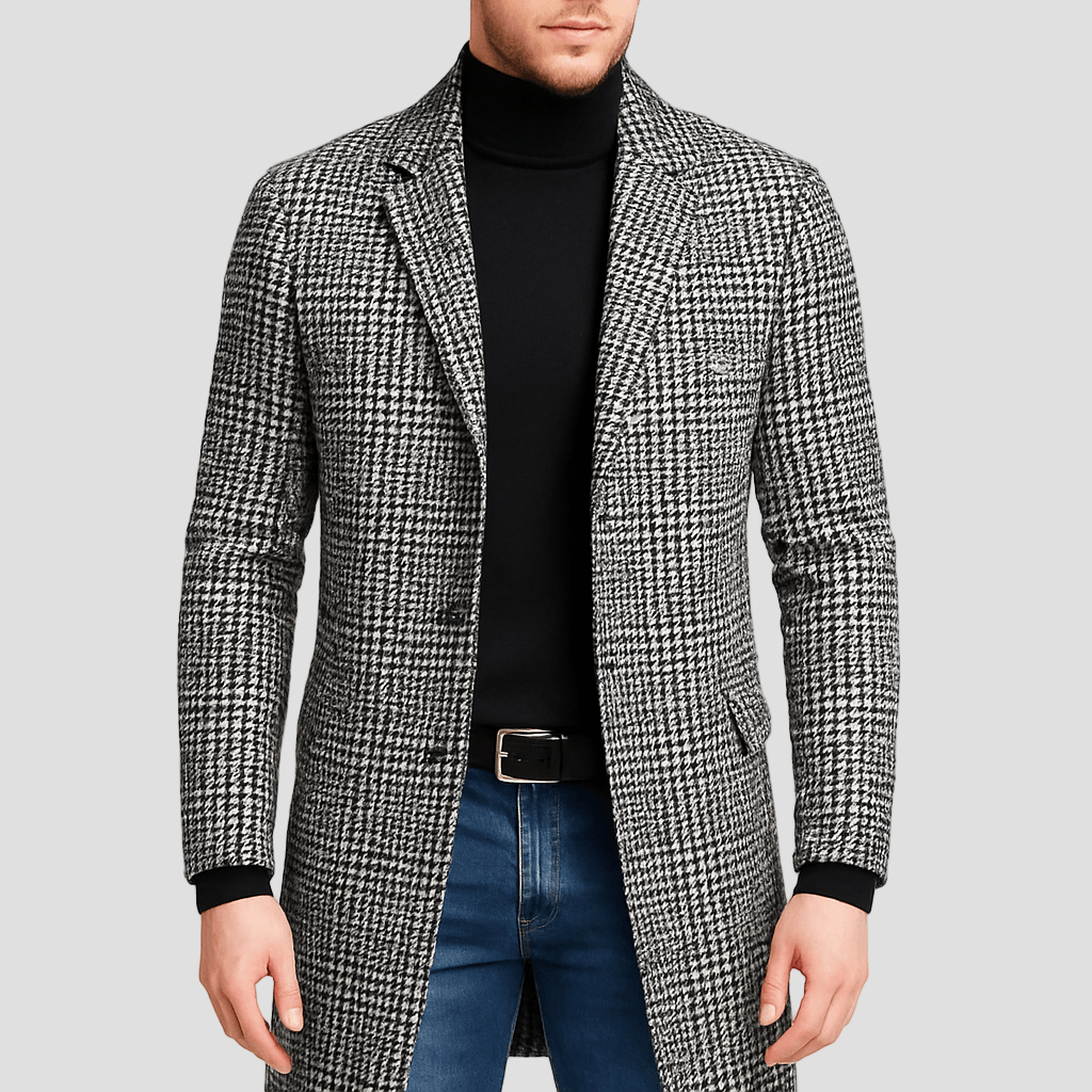 Ethan | Checkered Trench Coat