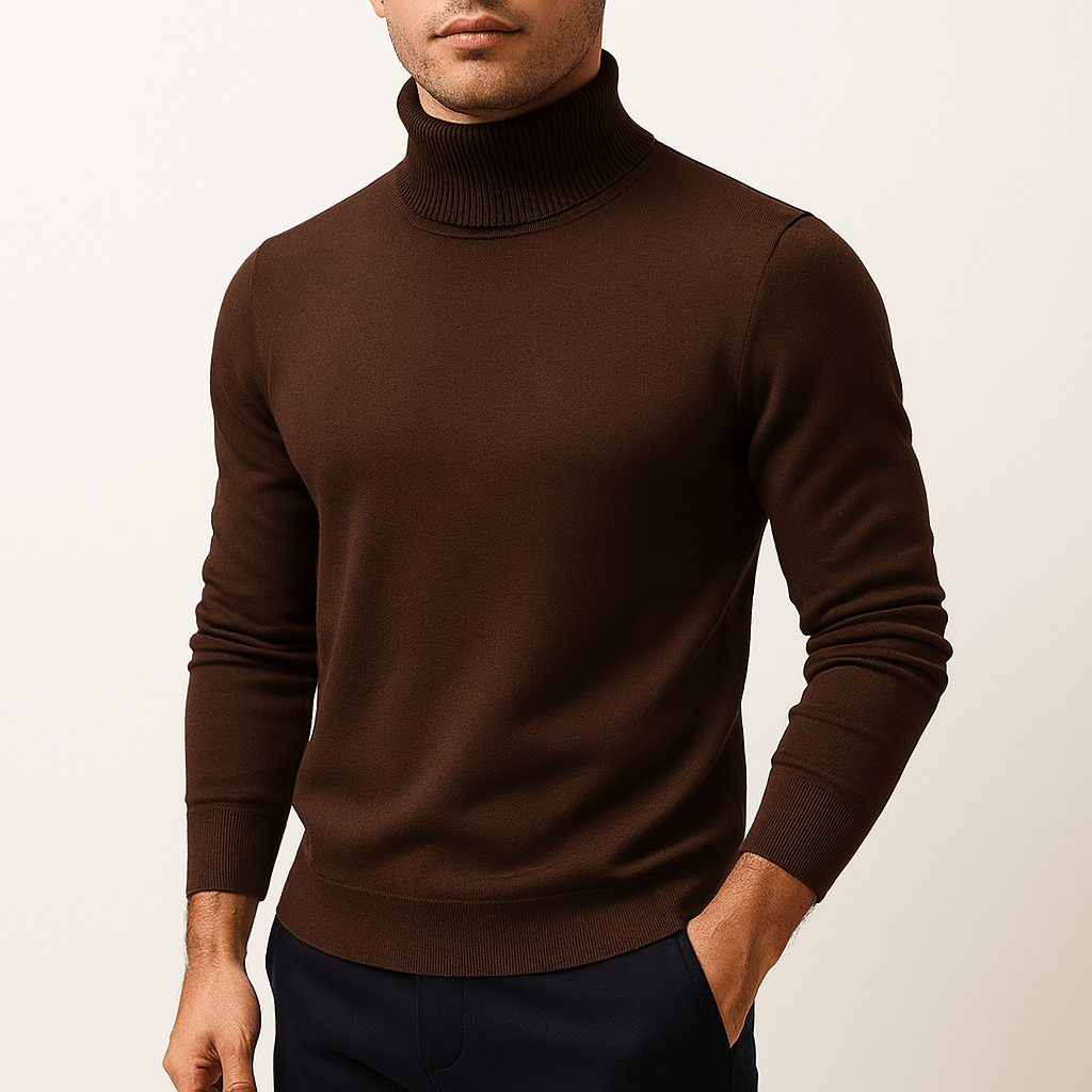 Dominic | Solid Turtleneck Sweater
