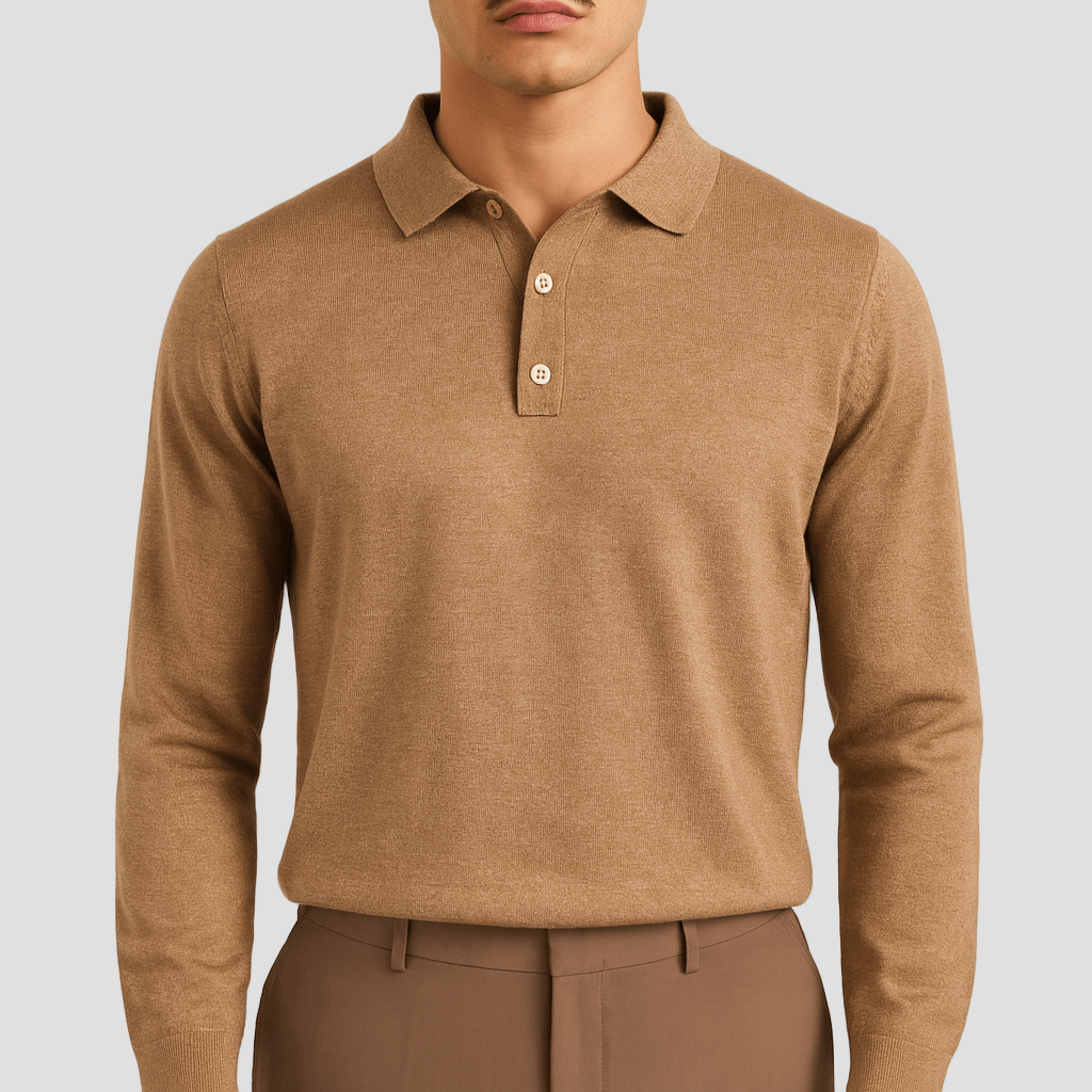 Tyler | Elegant Wool Polo Sweater