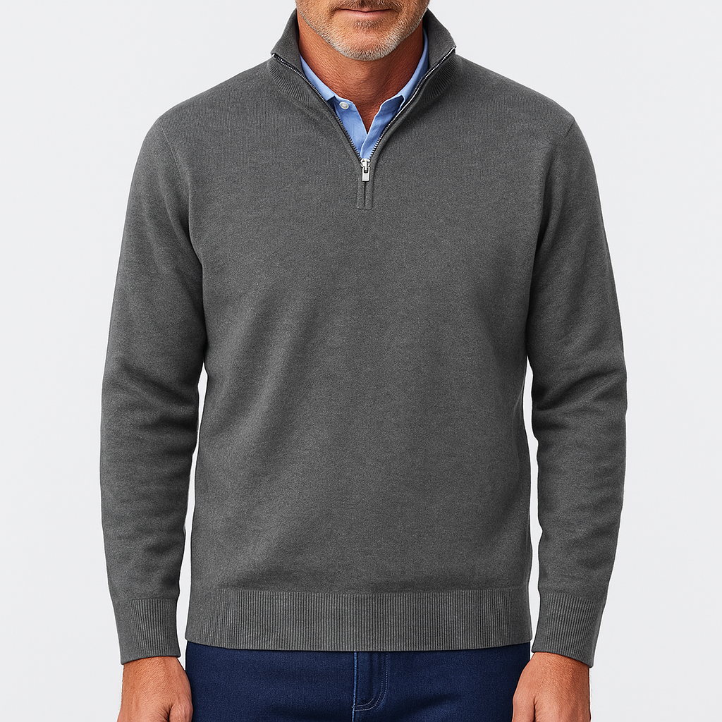 Emmett | Zip Collar Cozy Knit Sweater