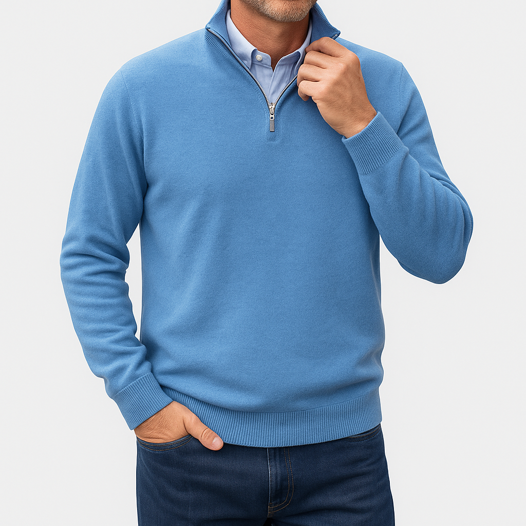 Emmett | Zip Collar Cozy Knit Sweater