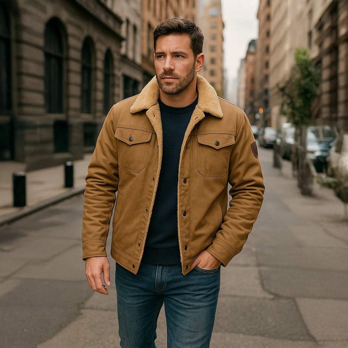 Mayfair | Warm Fleece Lined Winter Coat for Men - Rob Stevenson