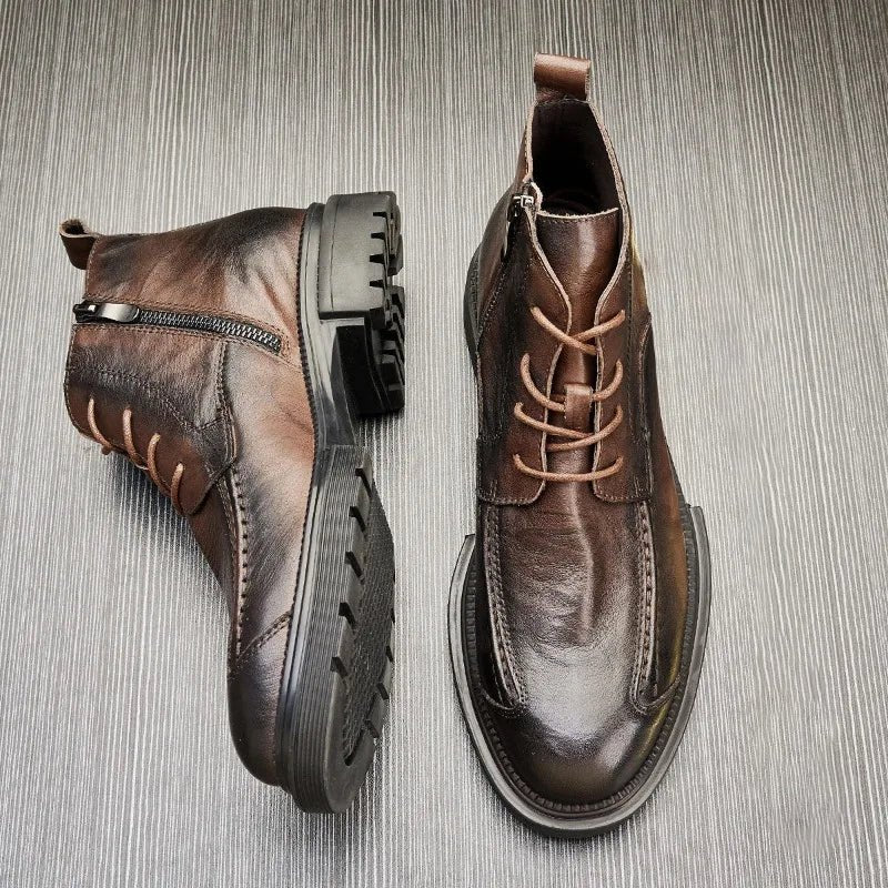 Retro Ankle Boots with Chunky Sole - Rob Stevenson