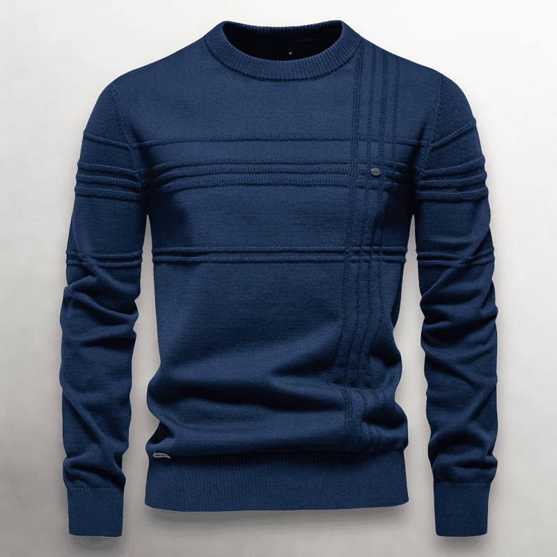 Caldwell Textured Cotton Knit Sweater - Rob Stevenson