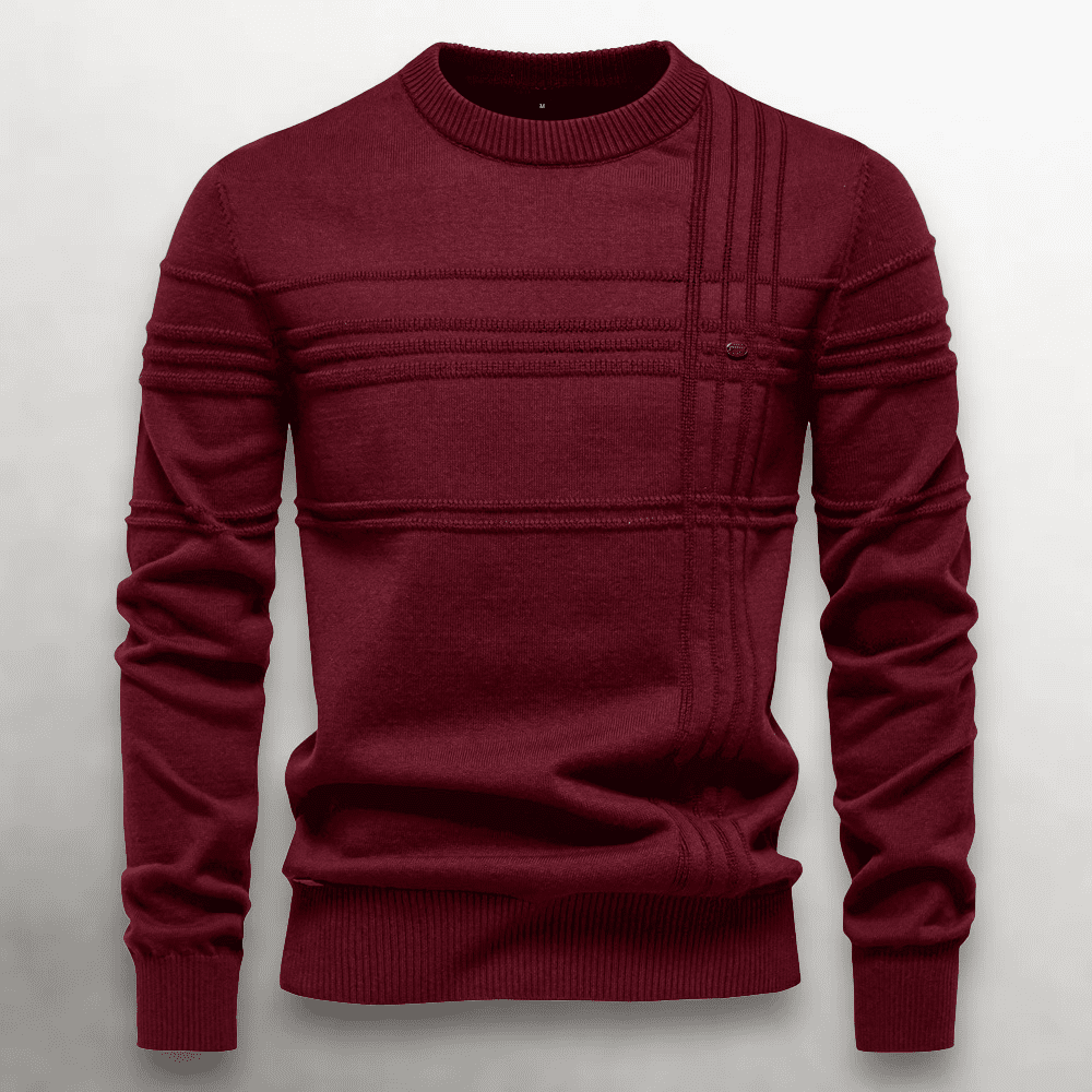 Caldwell Textured Cotton Knit Sweater - Rob Stevenson