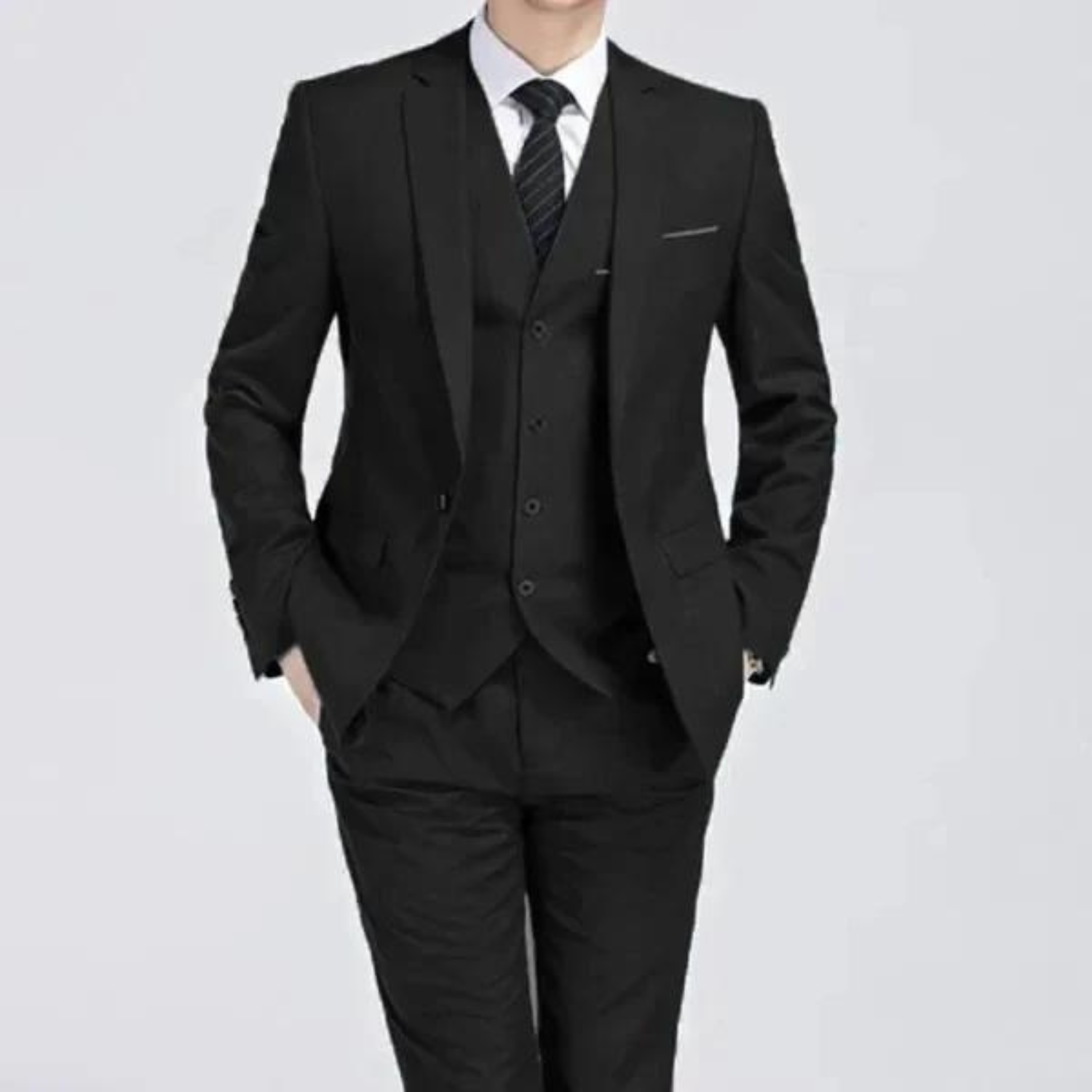Noah | Black Single-Button Suit