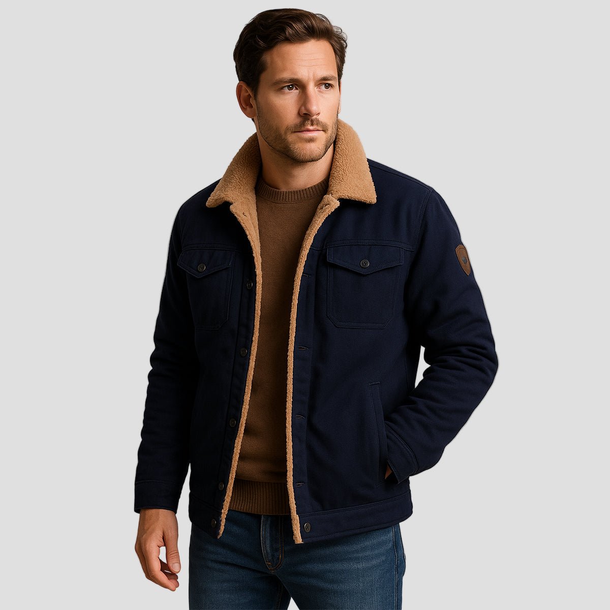 Mayfair | Warm Fleece Lined Winter Coat for Men - Rob Stevenson