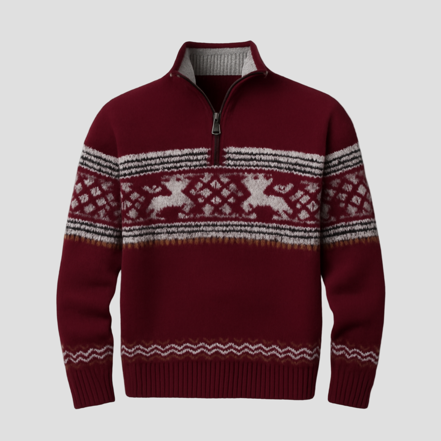 Bryson | Fair Isle Half-Zip Sweater