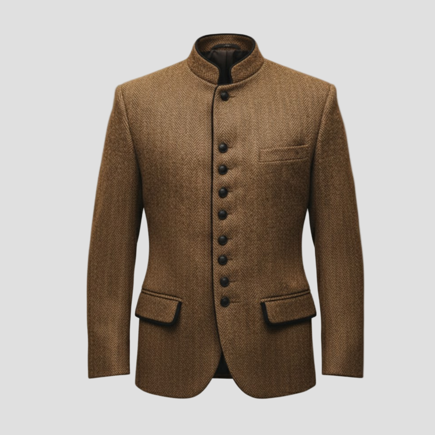 Liam | Retro Herringbone Wool Coat