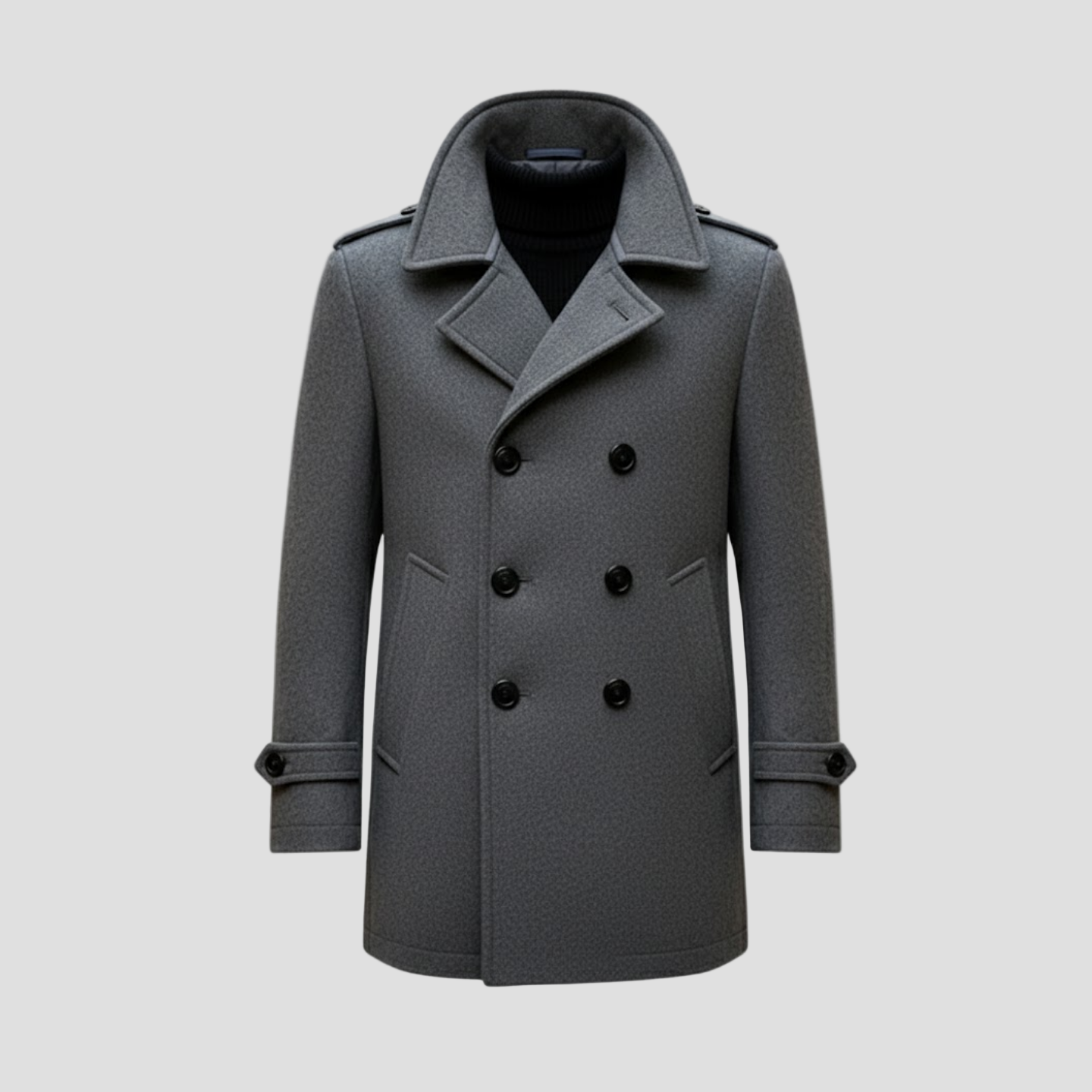 Lucas | Imitation Wool Mid Coat