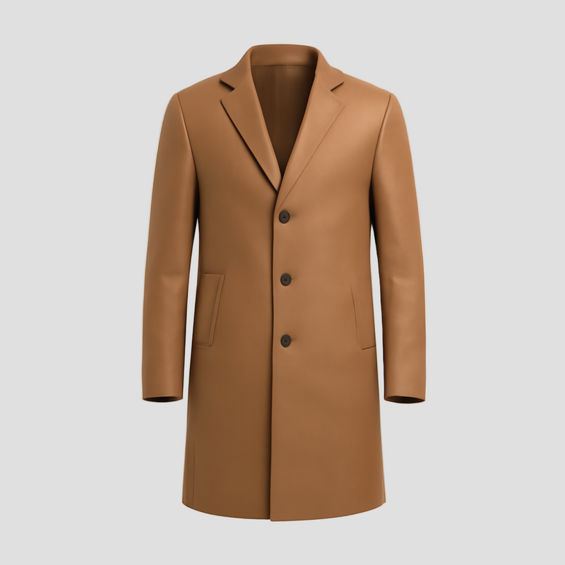 Grayson | Notch Lapel Single-Breasted Mid-Length Coat