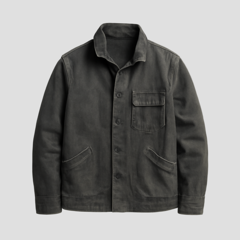 Rhett | Vintage Solid Multi-Pocket Denim Jacket