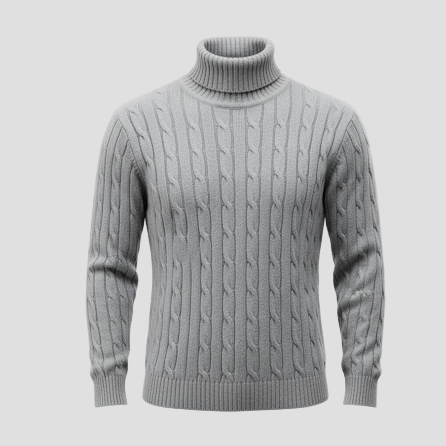 Brian | Cable Knit Turtleneck Sweater
