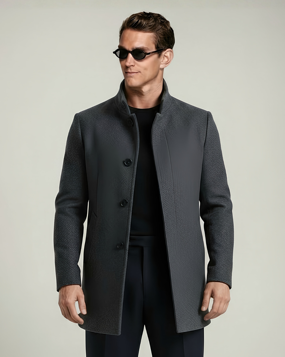 Eli | Casual Wool Blend Lapel Single-Breasted Short Coat