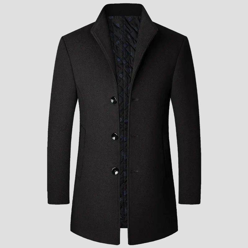George | Men's Quilted Single - Breasted Coat - Rob Stevenson