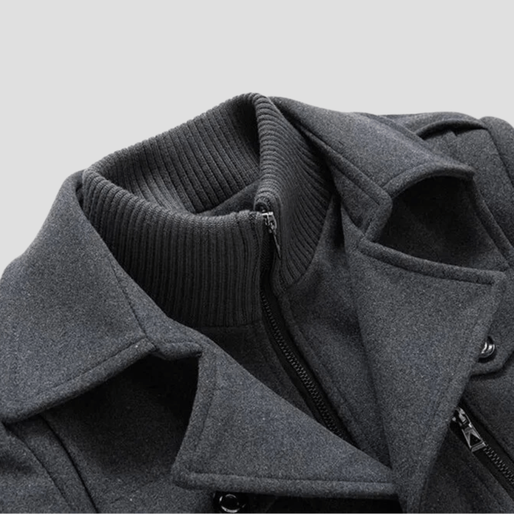 Rhett | Retro Double Collar Woolen Coat - Rob Stevenson