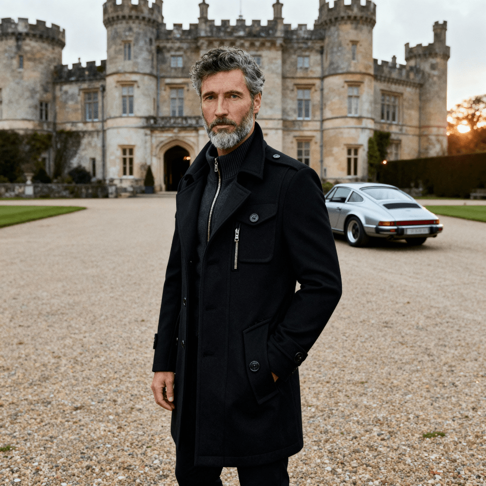 Rhett | Retro Double Collar Woolen Coat - Rob Stevenson