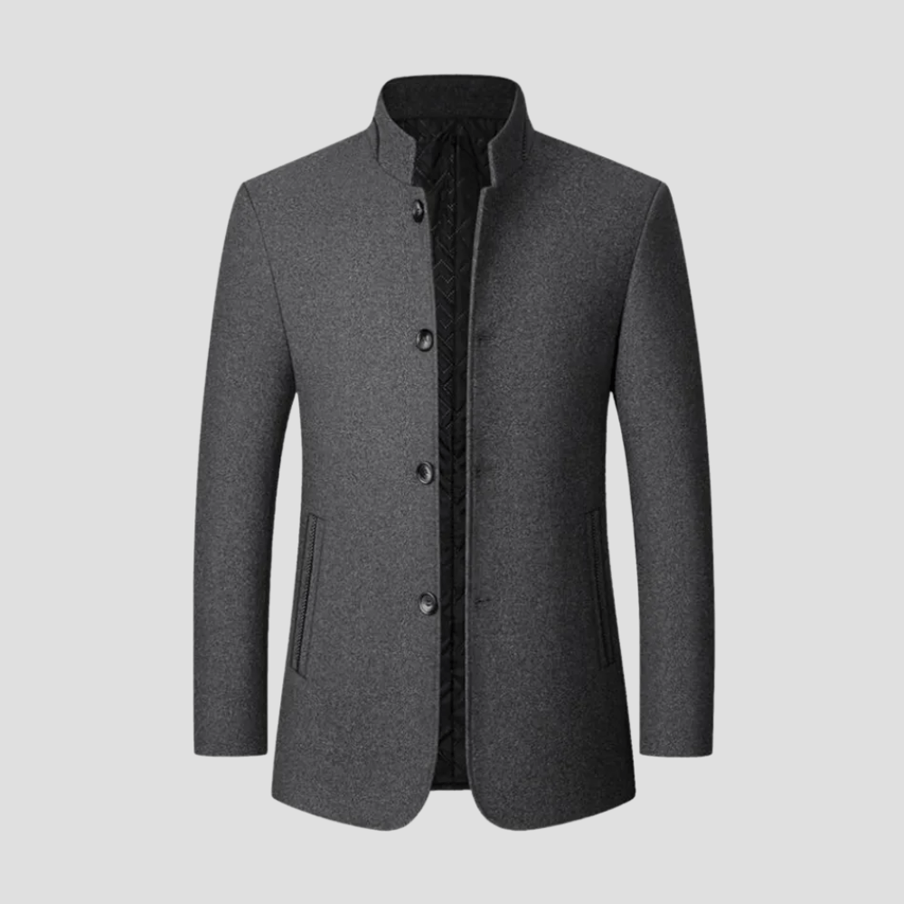 Eli | Casual Wool Blend Lapel Single - Breasted Short Coat - Rob Stevenson