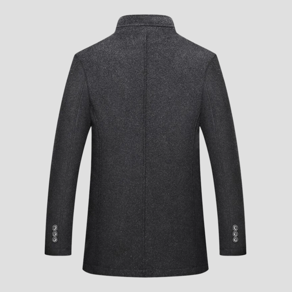 Charles | Men's Quilted Stand Collar Coat - Rob Stevenson