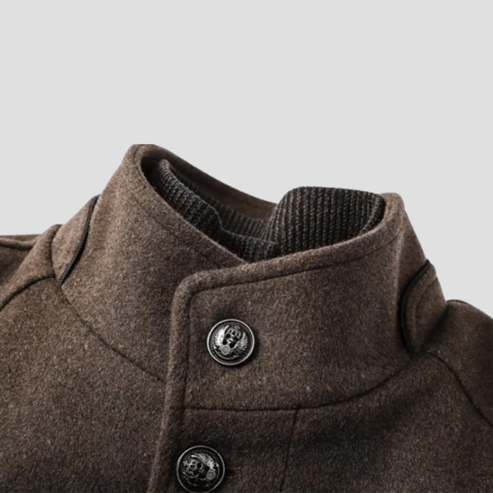 Charles | Men's Quilted Stand Collar Coat - Rob Stevenson