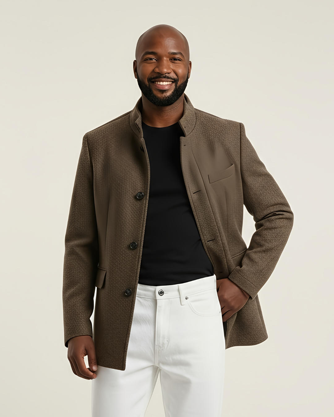 Charles | Men's Quilted Stand Collar Coat