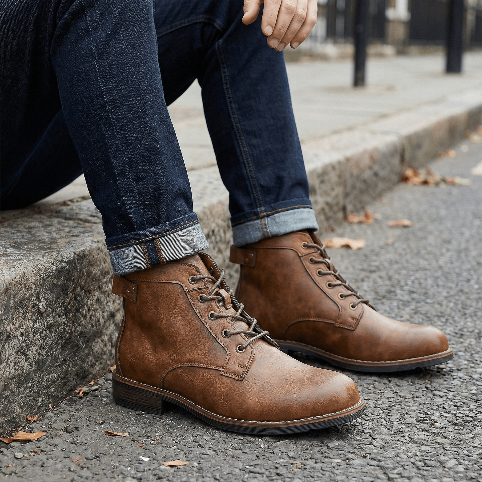 Liam | Leather Lace Boots - Rob Stevenson