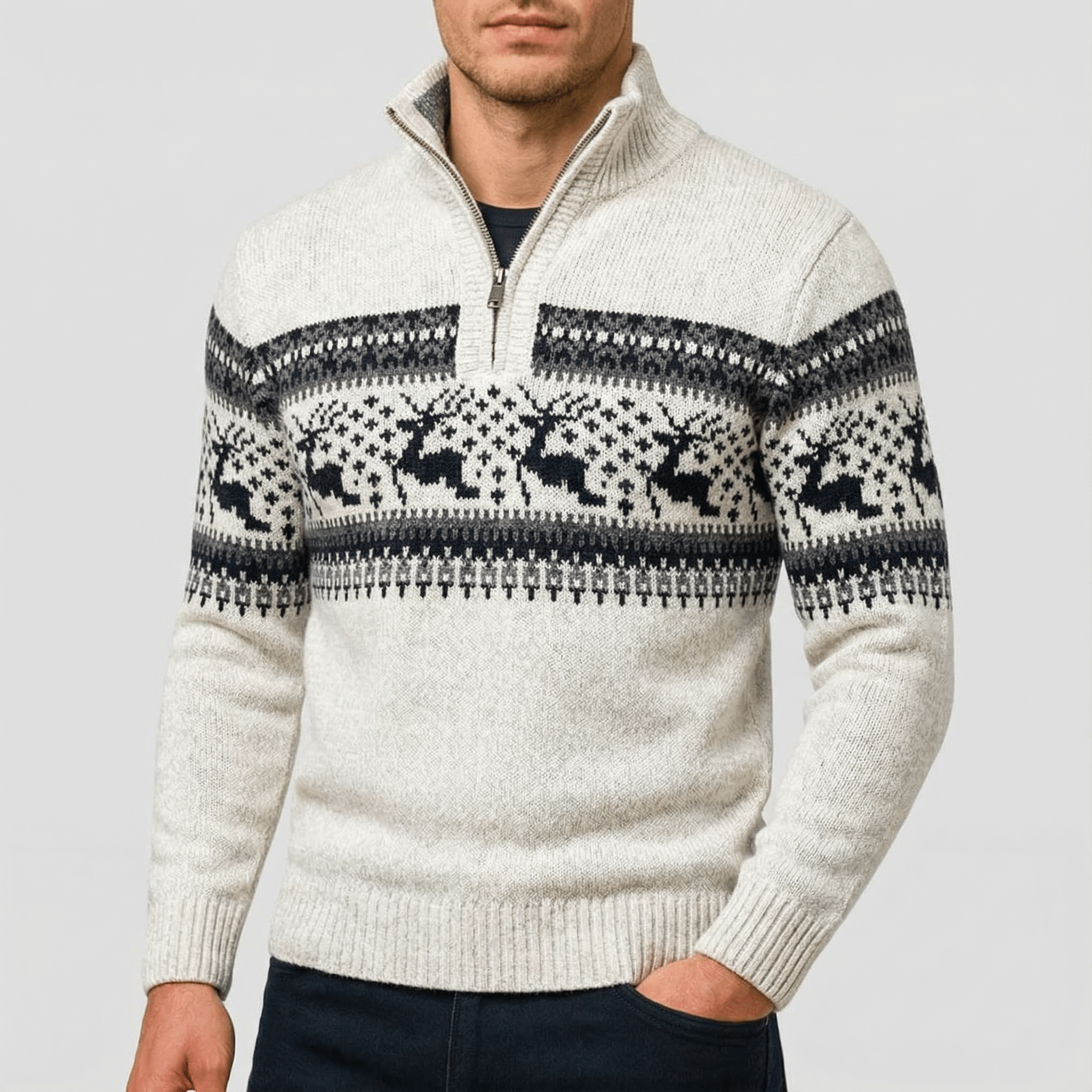 Bryson | Fair Isle Half - Zip Sweater - Rob Stevenson