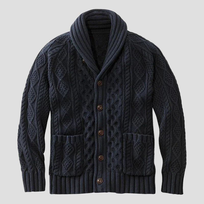 Noah | Knitted Jacquard Retro Casual Cardigan