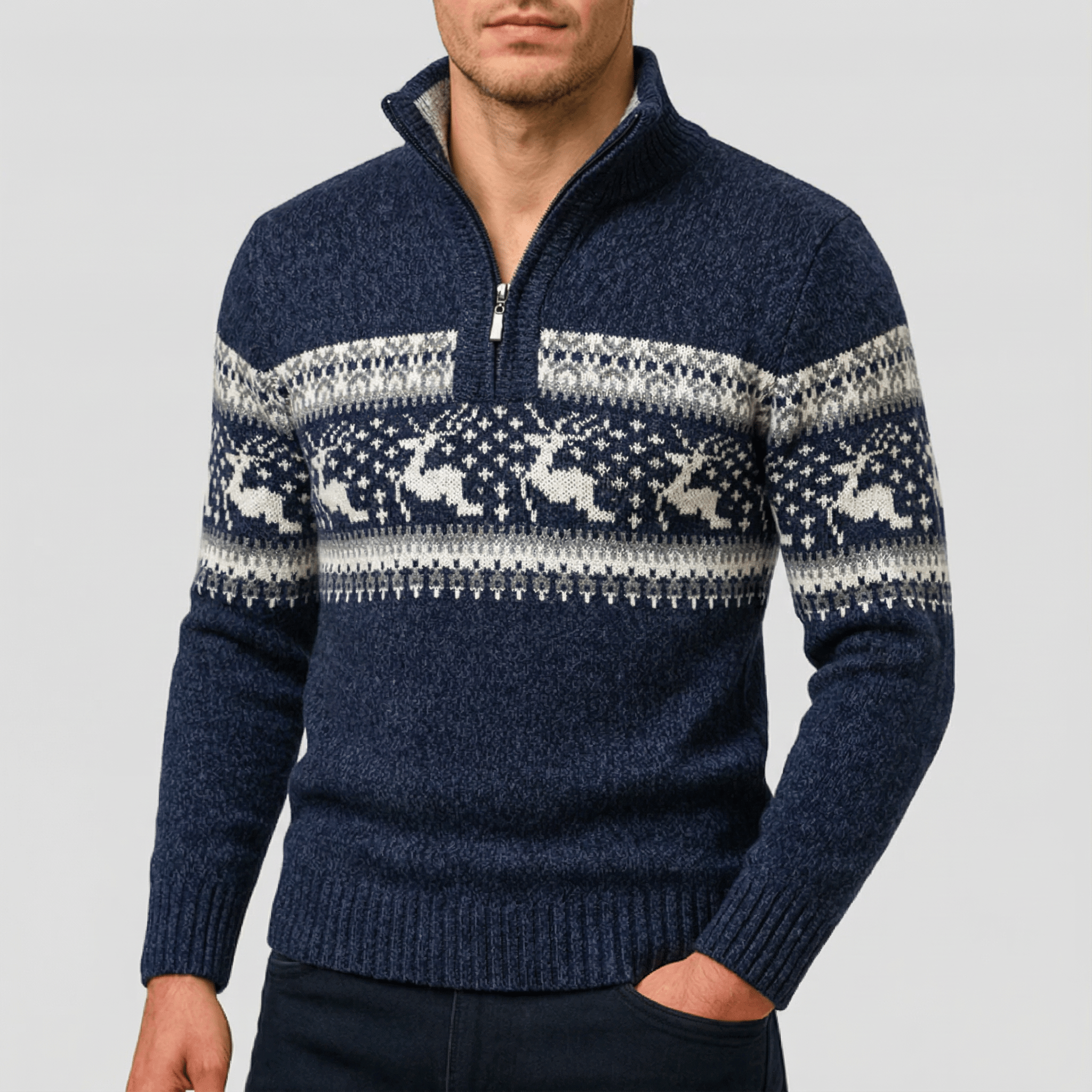 Bryson | Fair Isle Half - Zip Sweater - Rob Stevenson
