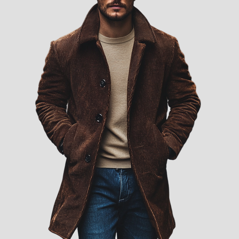 Hunter | Corduroy Mid-Length Coat