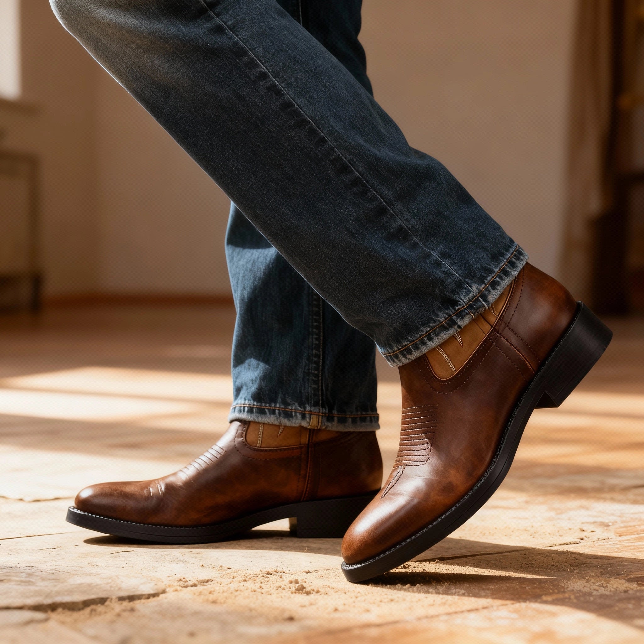 Owen | Western Leather Cowboy Boots for Men - Rob Stevenson