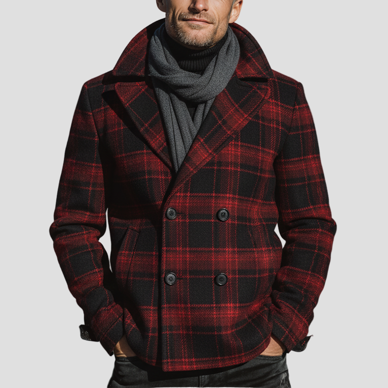 Oliver | Plaid Wool Short Coat
