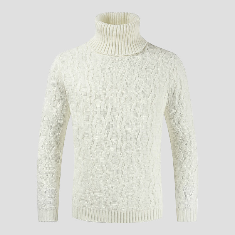 Jack | Heavy Cable Knit Turtleneck Sweater