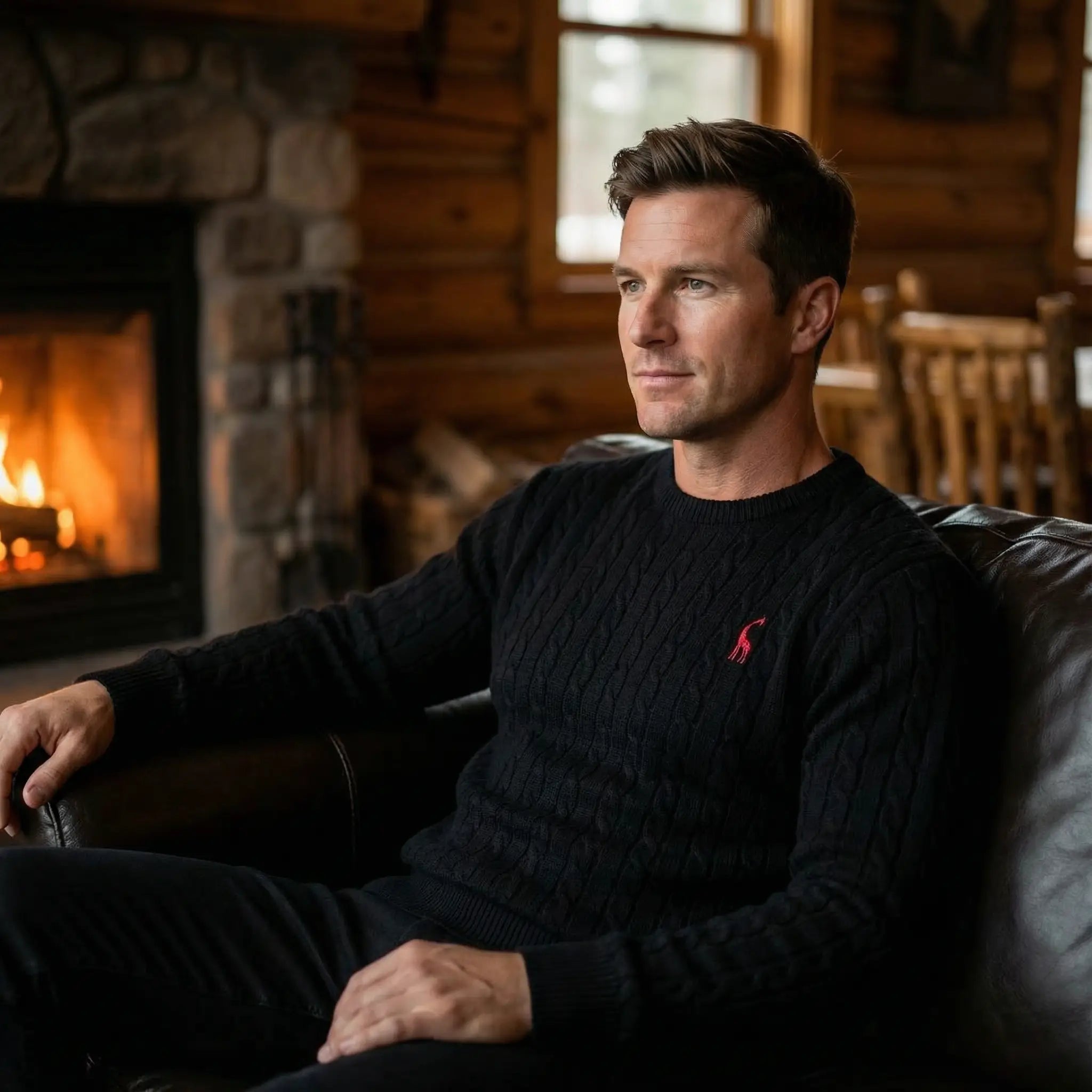 Blake | Men’s Cable Knit Crewneck Sweater - Rob Stevenson