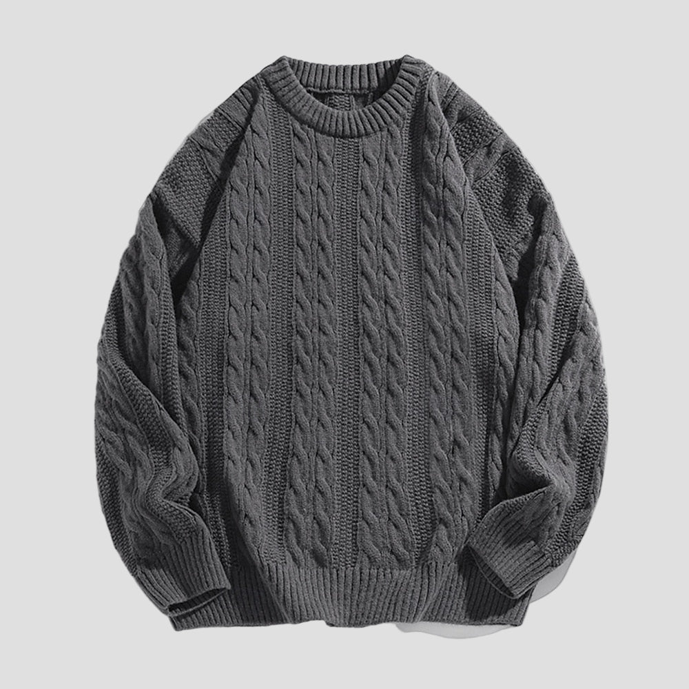 Landon | Men’s Ribbed Knit Crewneck Sweater - Rob Stevenson