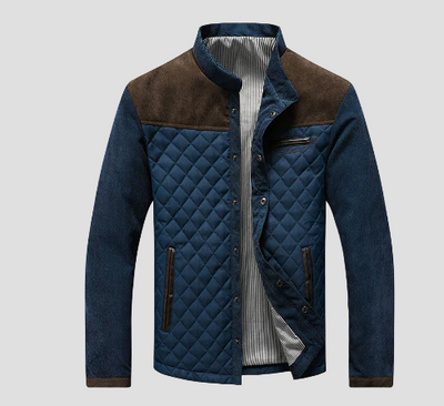 Logan | Quilted Suede-Trim Winter Jacket